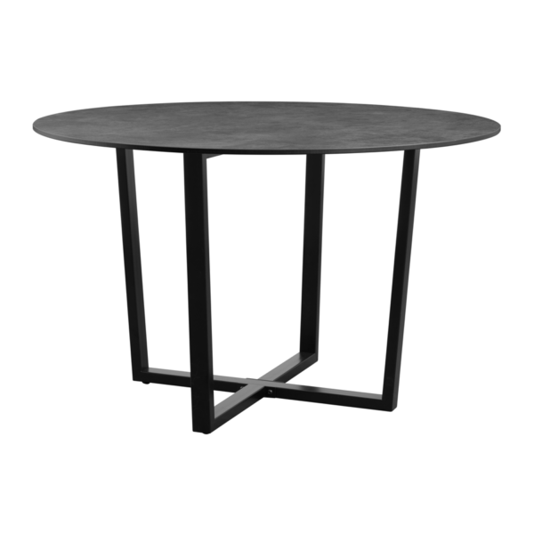 Bourne Dining Height Table Round Metallic Anthracite Black Base 120cm Dia