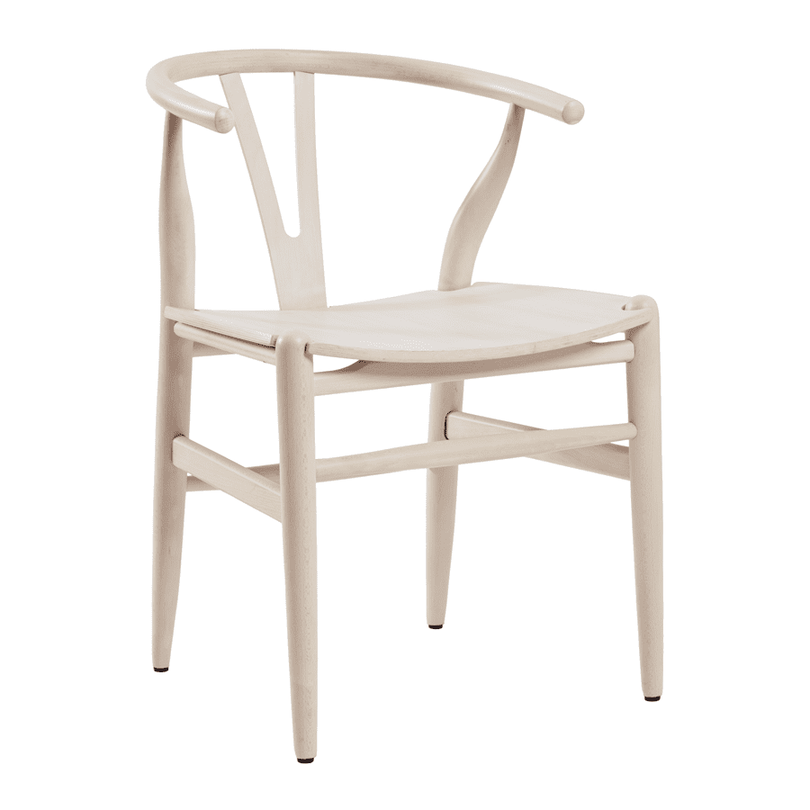 Wishbone Style Armchair - Whitewash