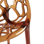 Crystal armchair amber transparent detail