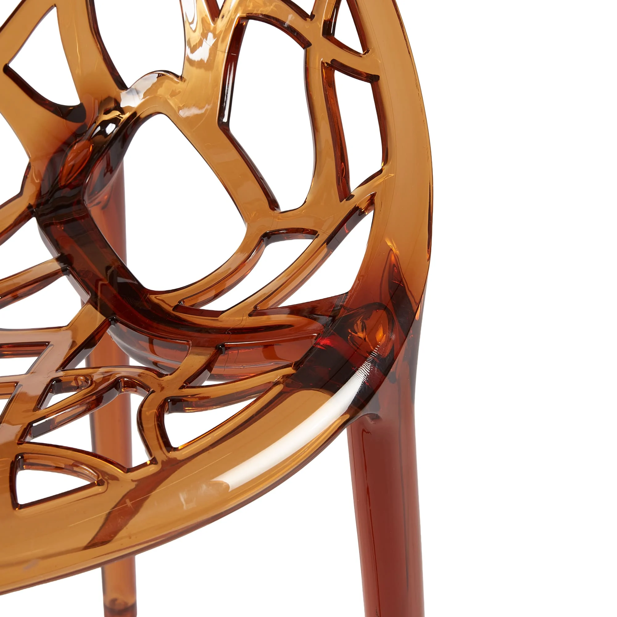 Crystal armchair amber transparent detail