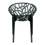 Crystal armchair black transparent back