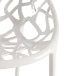 Crystal armchair gloss white detail
