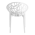 Crystal armchair glossy white back