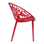 Crystal armchair red transparent side