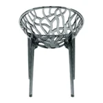 Crystal armchair smoke transparent back