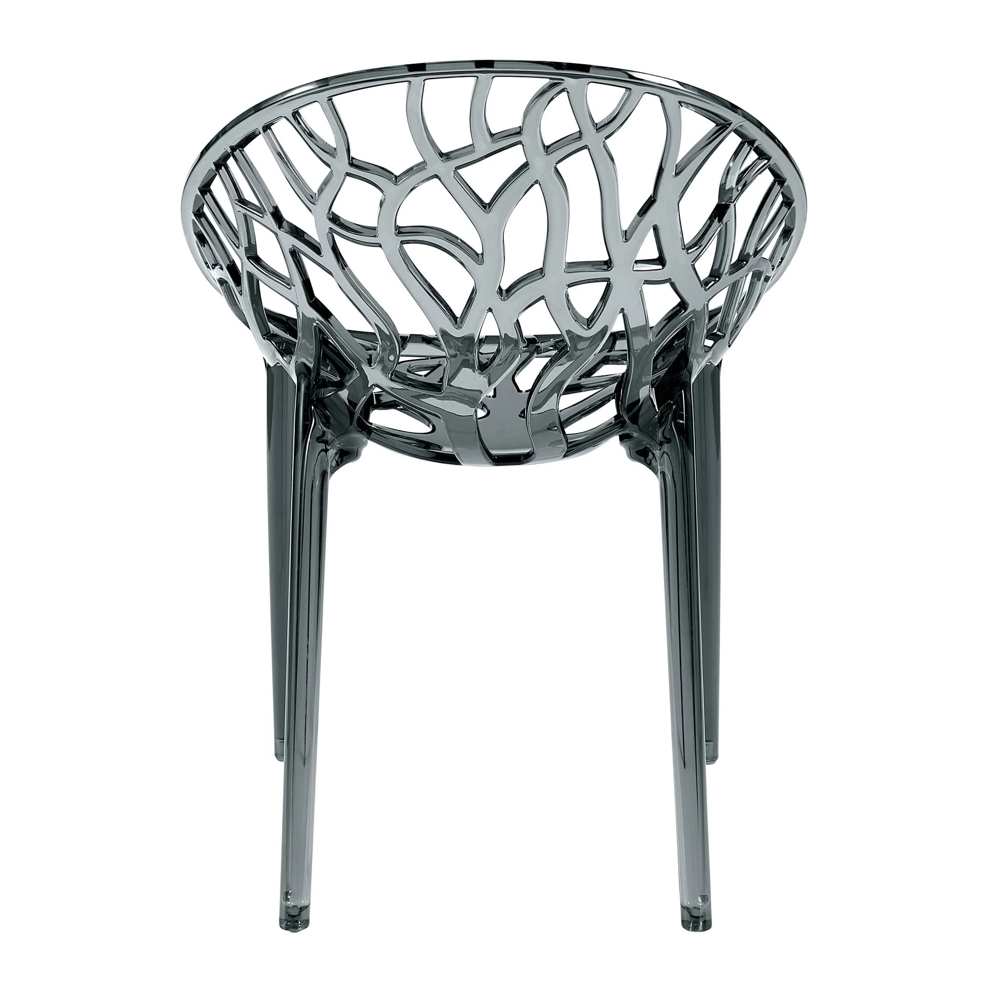Crystal armchair smoke transparent back