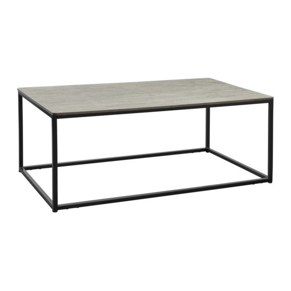 Melrose Coffee Table Rectangular Cement Black Base