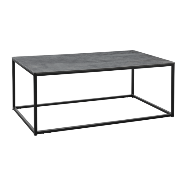Melrose Coffee Table Rectangular Metallic Anthracite Black Base