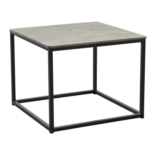Melrose Coffee Table Square Cement Black Base