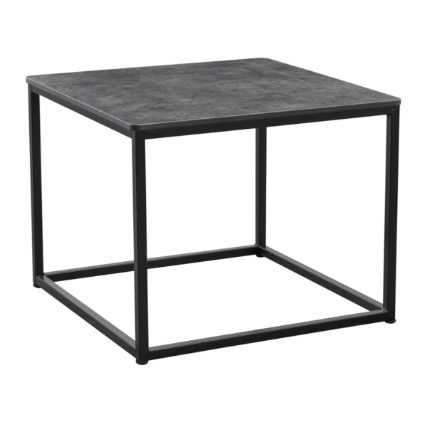 Melrose Coffee Table Square Metallic Anthracite Black Base