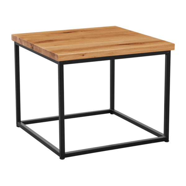 Warrington Coffee Table Square Natural Oak Black Base