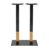 Boston Sleek Bar Height Table Base Rectangular Large Black And Gold