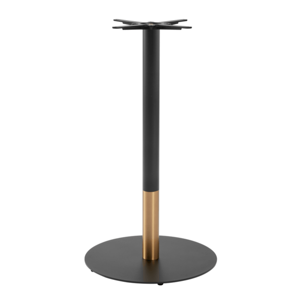Boston Sleek Bar Height Table Base Round Large Black And Gold