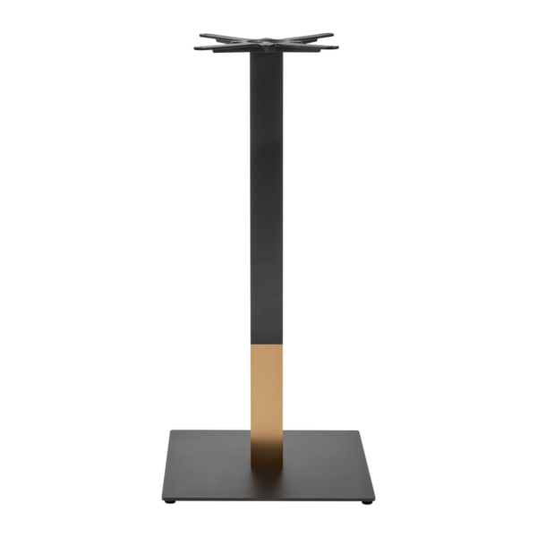 Boston Sleek Bar Height Table Base Square Large Black And Gold