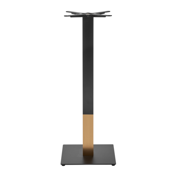 Boston Sleek Bar Height Table Base Square Small Black And Gold