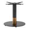 Boston Sleek Coffee Height Table Base Round Small Black And Gold