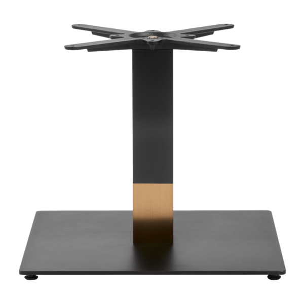 Boston Sleek Coffee Height Table Base Square Large Black And Gold