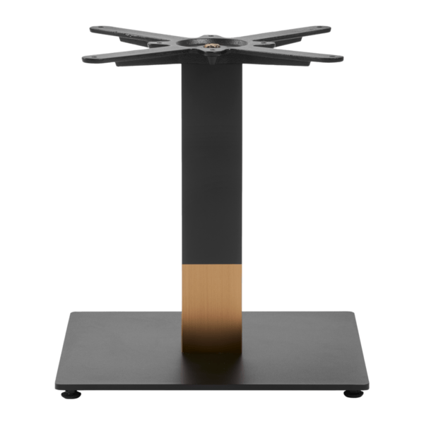 Boston Sleek Coffee Height Table Base Square Small Black And Gold