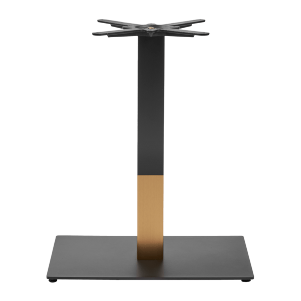 Boston Sleek Dining Height Table Base Rectangular Small Black And Gold