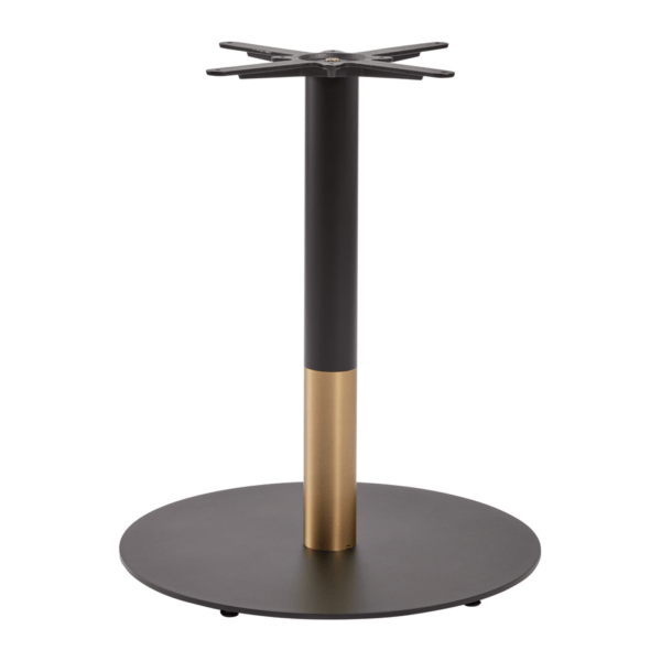 Boston Sleek Dining Height Table Base Round Large Black And Gold
