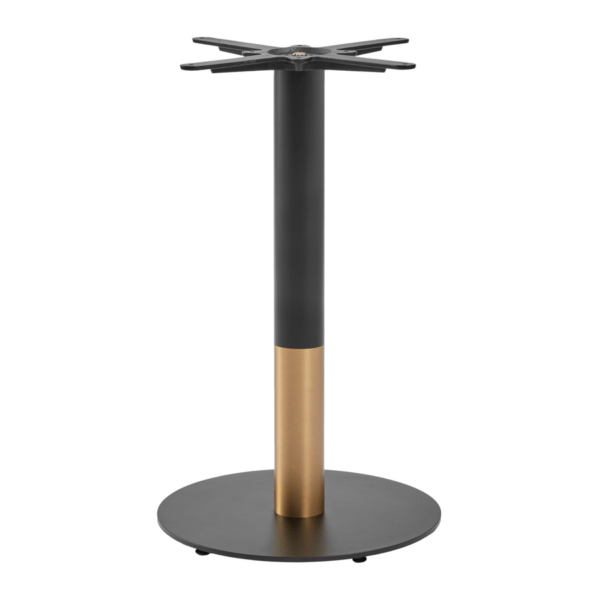 Boston Sleek Dining Height Table Base Round Small Black And Gold