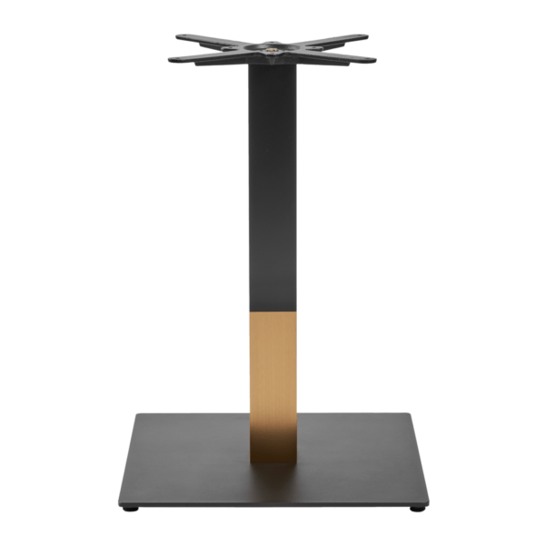Boston Sleek Dining Height Table Base Square Large Black And Gold