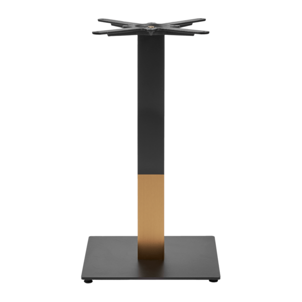 Boston Sleek Dining Height Table Base Square Small Black And Gold