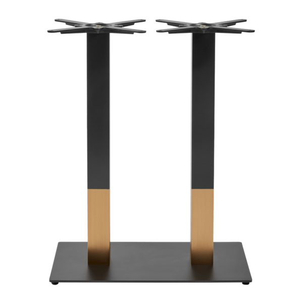 Boston Sleek Mid Height Table Base Rectangular Large Black And Gold