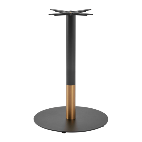 Boston Sleek Mid Height Table Base Round Large Black And Gold