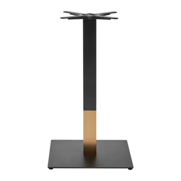 Boston Sleek Mid Height Table Base Square Large Black And Gold