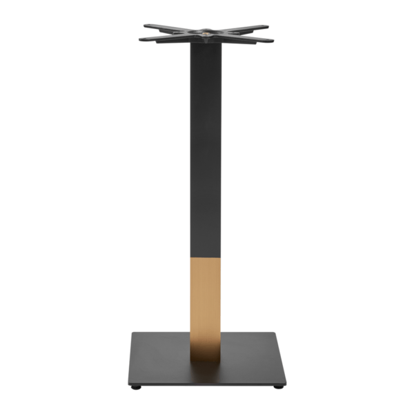Boston Sleek Mid Height Table Base Square Small Black And Gold