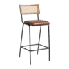 Savanna Bar Stool Genuine Pecan Brown Leather