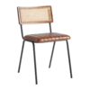 Savanna Side Chair Genuine Pecan Brown Leather
