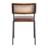 Savanna Side Chair Genuine Pecan Brown Leather Back