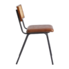 Savanna Side Chair Genuine Pecan Brown Leather Side