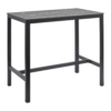 Extrema Bar Height Table Rectangular Black Marble Black Base