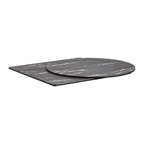 Extrema Table Top Square And Round Black Marble