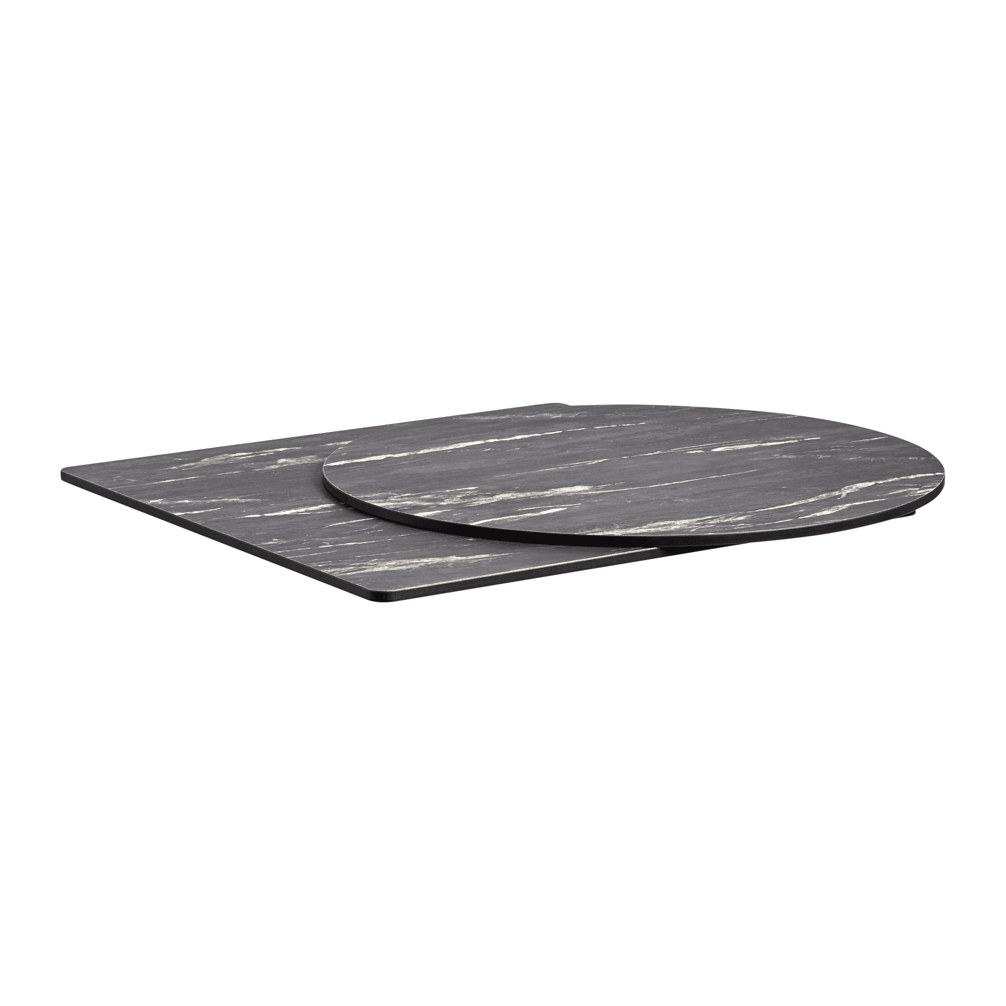 Extrema Table Top Square And Round Black Marble