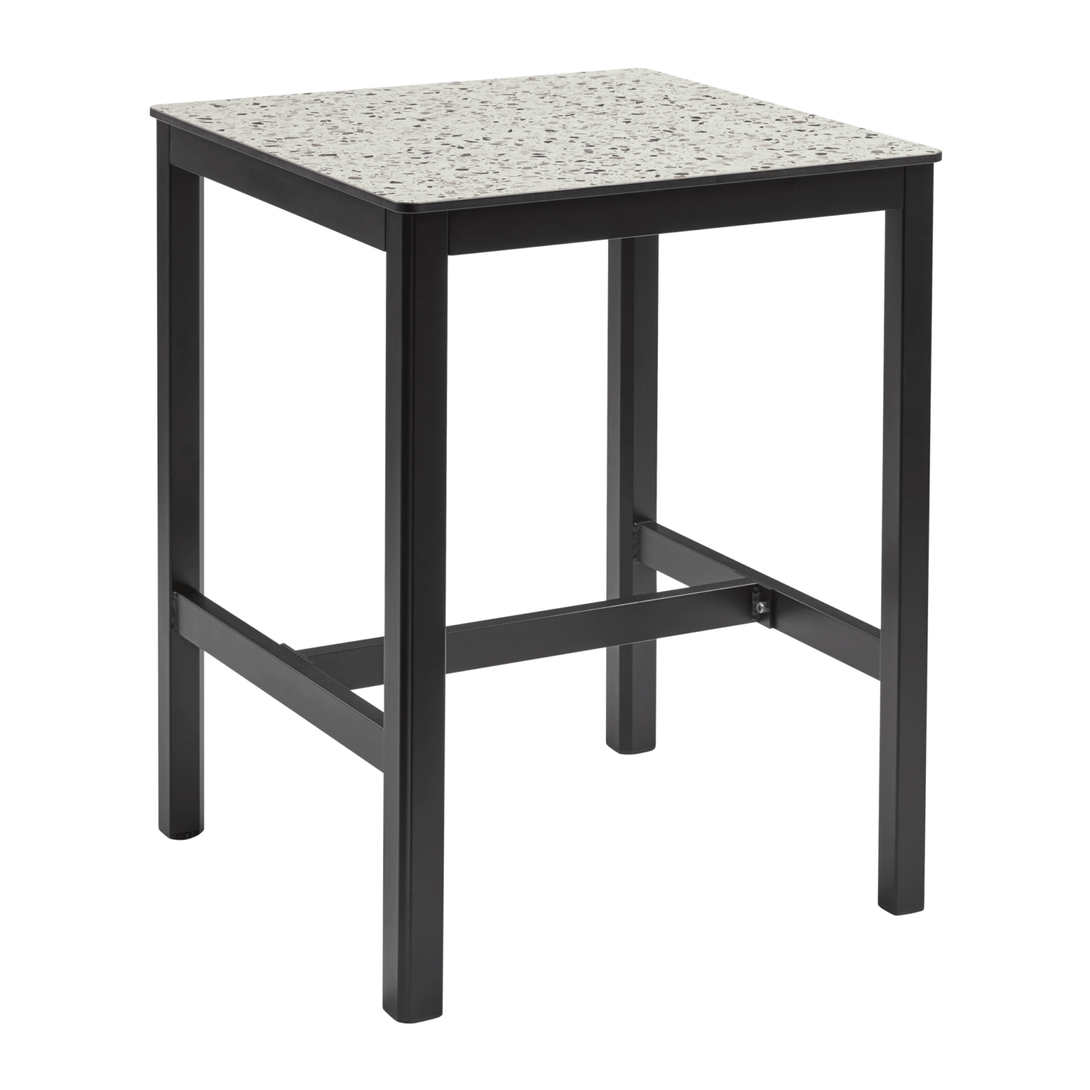 Extrema Mixed Terrazzo - Black Mid Height Table - Zap Trading