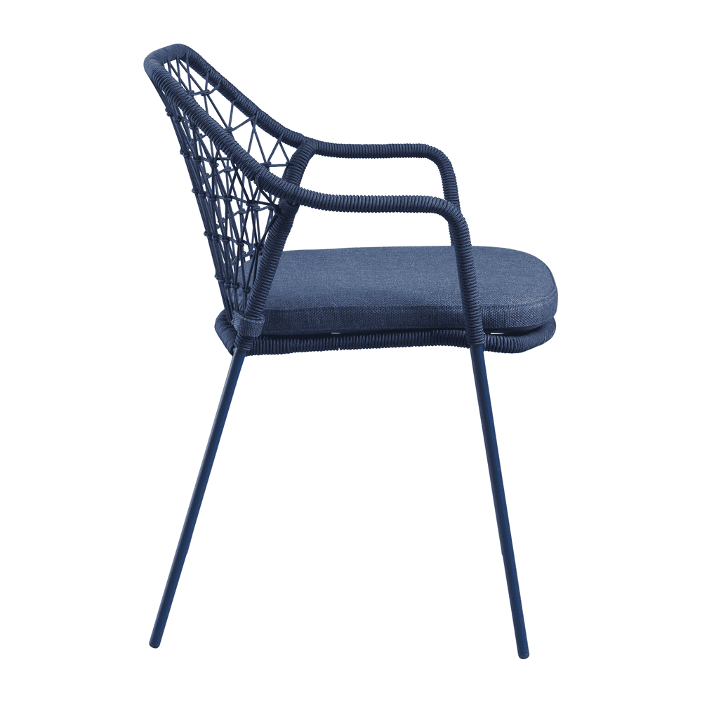 Klein Armchair Indigo Blue Side
