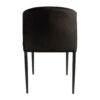 Veneto Stacking Side Chair Black Velvet Back