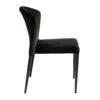 Veneto Stacking Side Chair Black Velvet Side