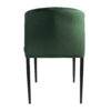 Veneto Stacking Side Chair Green Velvet Back