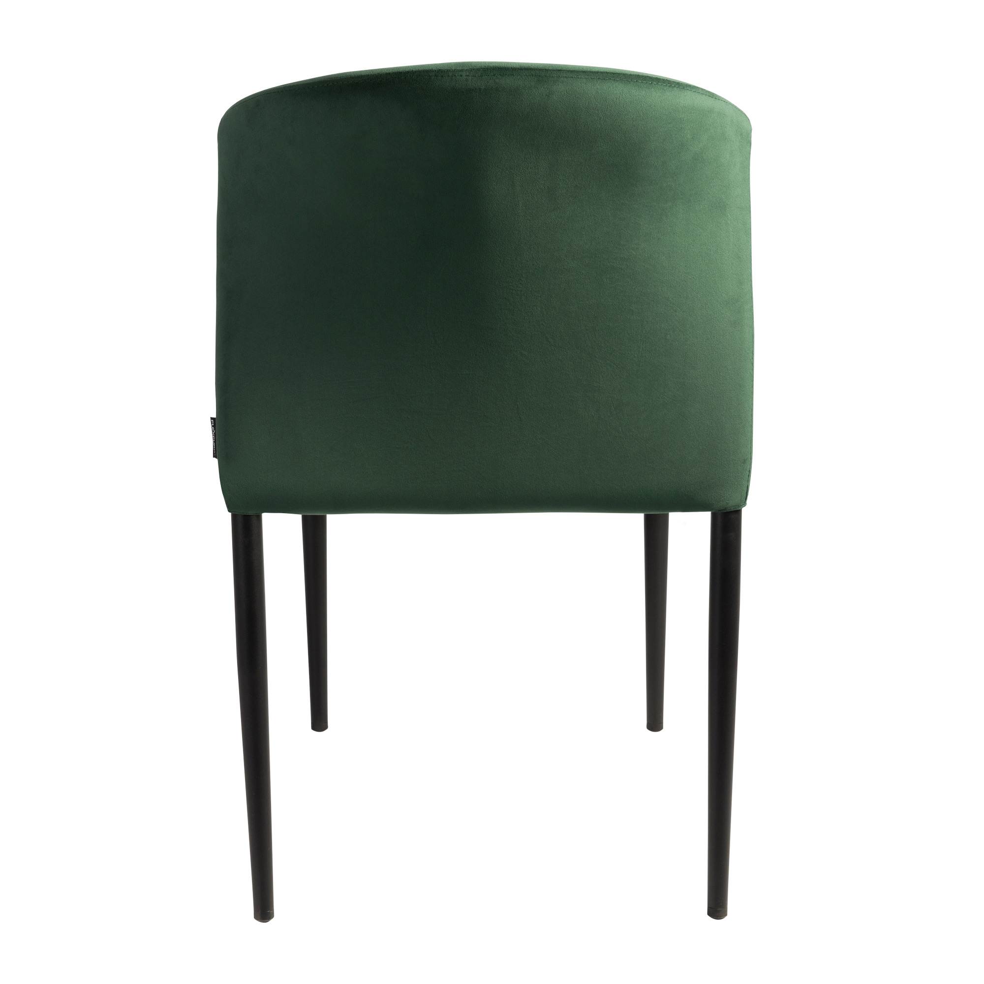 Veneto Stacking Side Chair Green Velvet Back
