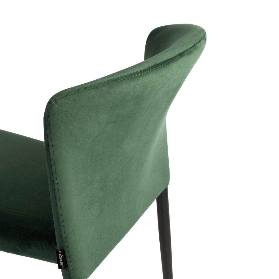 Veneto Stacking Side Chair Green Velvet Detail 2