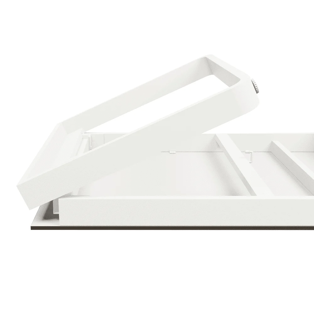 003 Flow Dining Table White Frame White Table Top Detail 1