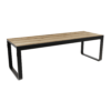 Flow Dining Table Black Frame Oak Table Top 1