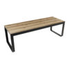 Flow Dining Table Black Frame Oak Table Top 2
