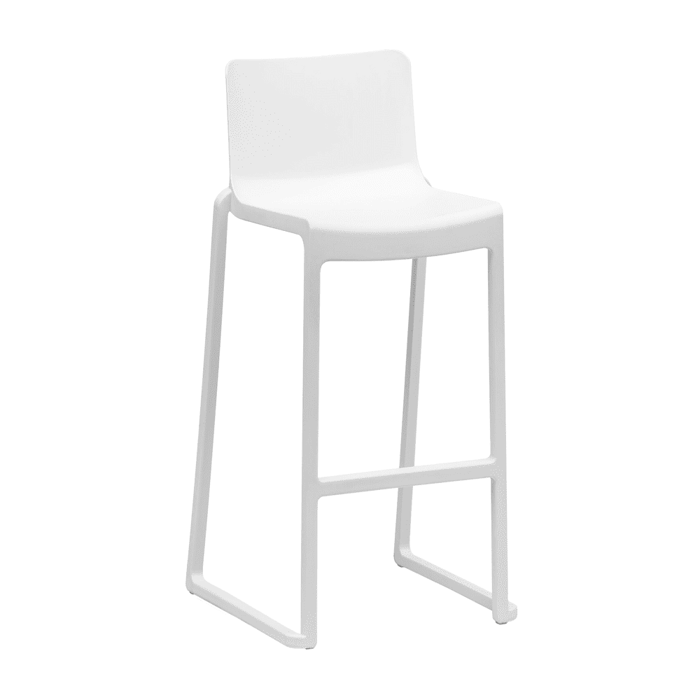 Kasar Stacking Bar Stool White
