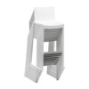 Kasar Stacking Bar Stool White Stacking
